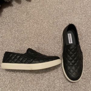 Steve Madden Black Slip Ons